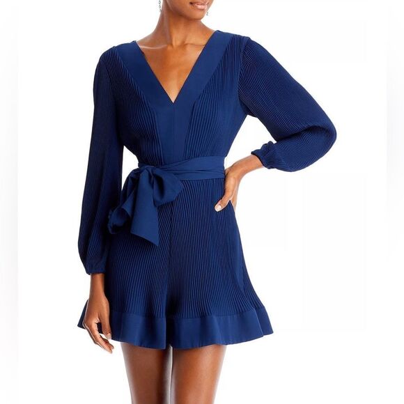 MILLY Liv Belted Pleated Dress size 4 - Picture 1 of 12